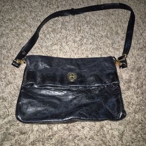 Tory Burch Black Leather Shoulder Bag